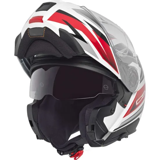 Каска SCHUBERTH C5 ZENITH RED с ECE 22.06 и SC2 комуникационна подготовка