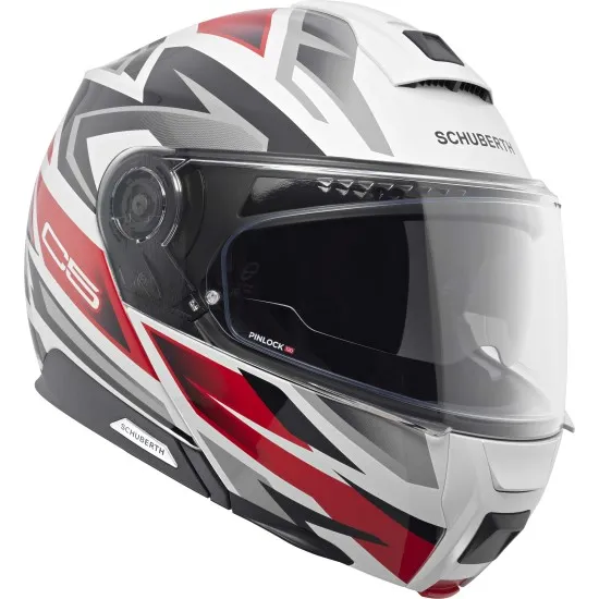 Каска SCHUBERTH C5 ZENITH RED с ECE 22.06 и SC2 комуникационна подготовка