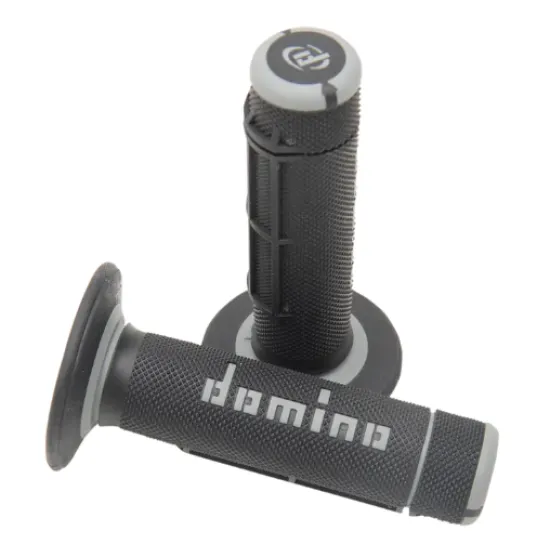 Ръкохватки DOMINO DUALLY 1/2 WAFFLE Black/Grey – мото и ендуро ръкохватки