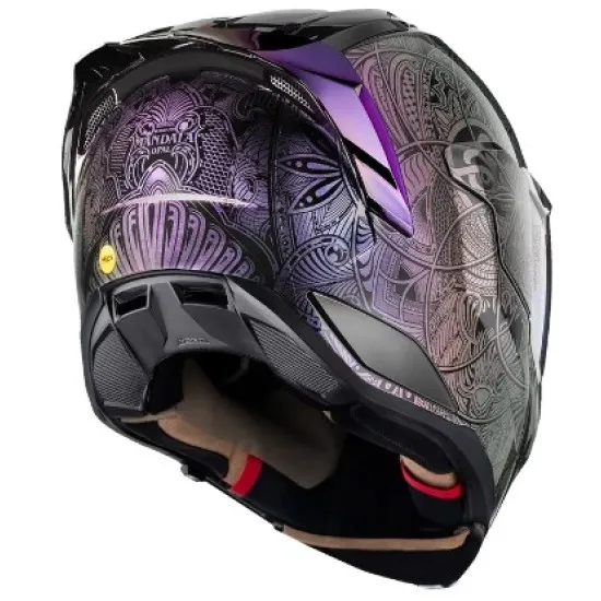 Каска ICON Ultraflite Opal Mandala MIPS Purple – лека FRP каска с MIPS защита и DropShield Ultra визьор
