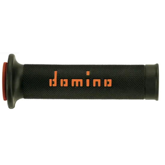 Ръкохватки DOMINO GRIPS A010 BLACK/ORANGE – двойна смес, състезателен дизайн и MotoGP производителност