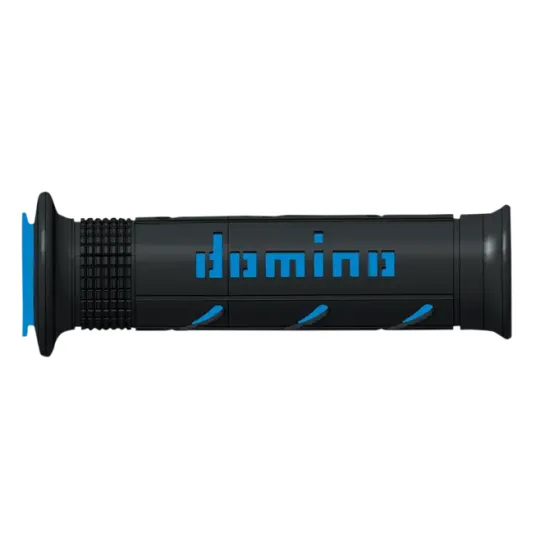 Ръкохватки DOMINO XM2 BLACK/BLUE – спортни мото ръкохватки с двукомпонентна структура