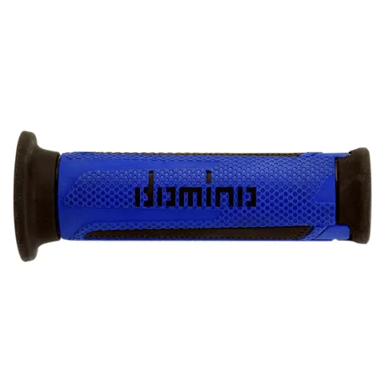 Ръкохватки DOMINO GRIP STREET TURISMO BLUE/BLACK – двойна смес, комфортни и спортни за 7/8” кормила