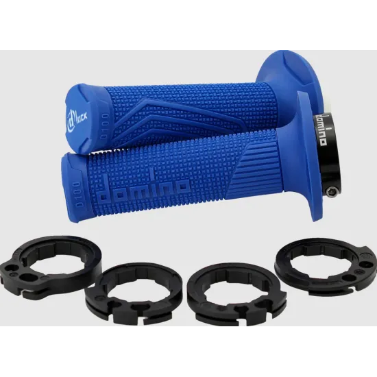 Ръкохватки DOMINO D100 LockOn BLUE – състезателни ръкохватки с D-Lock система