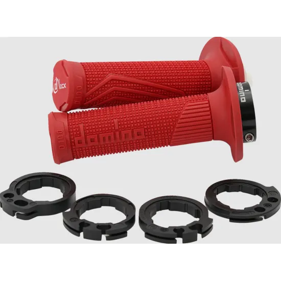 Ръкохватки DOMINO D100 LockOn RED – състезателни ръкохватки с D-Lock система