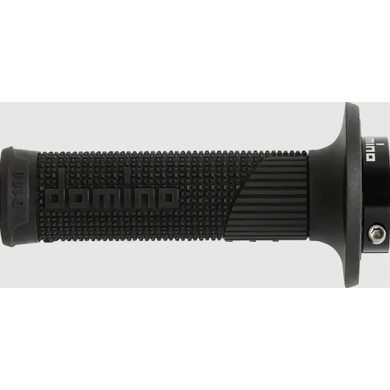 Ръкохватки DOMINO D100 LockOn BLACK – състезателни мото ръкохватки с D-Lock система