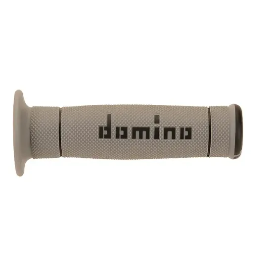 Ръкохватки DOMINO GRIPS A240 GREY/BLACK – двойна термопластична смес и мултиконично покритие за спортни мотоциклети