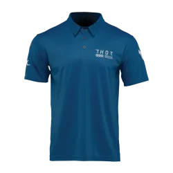 Мото тениска THOR POLO CORPO STORM BLUE