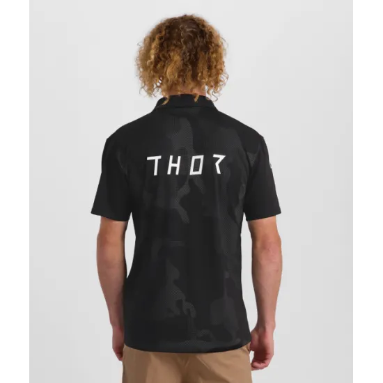 Мото тениска THOR Polo Corpo Black