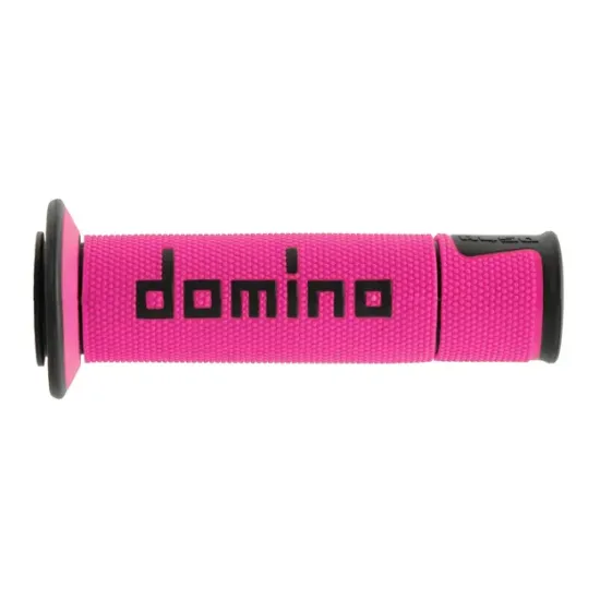 Ръкохватки DOMINO A450 Fuchsia/Black – мото ръкохватки с двойна смес и спортен дизайн