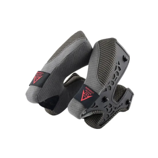 Сиви и черни резервни бузи за каска TROY LEE DESIGNS SE5 Carbon с перфорирани зони за вентилация и червени лога на марката