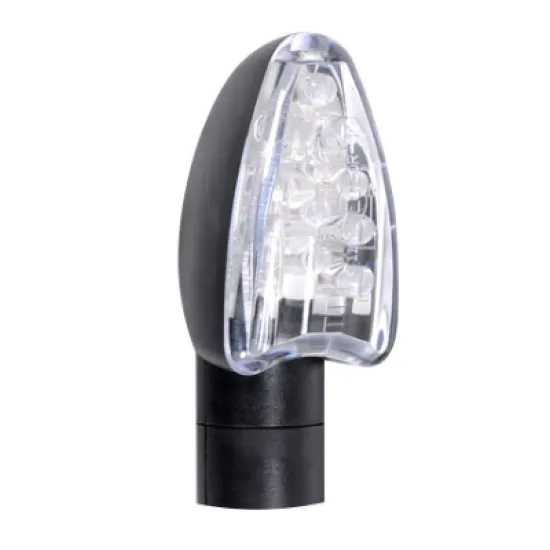 Oxford Signal 14 LED мигач с матовочерен корпус, прозрачна леща в каплевидна форма и къс монтажен щифт