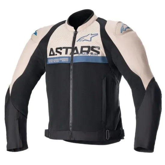 Мото яке Alpinestars SMX Air Brun Black Blue с мрежеста конструкция и CE протектори