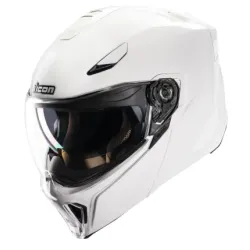 Отваряема каска ICON Threshold™ Solid Modular WHITE GLOSS