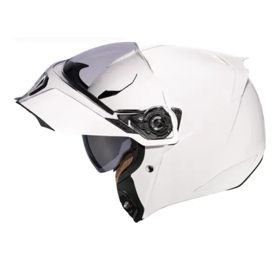 Отваряема каска ICON Threshold Solid Modular WHITE GLOSS – модулна каска с Dropshield визьор