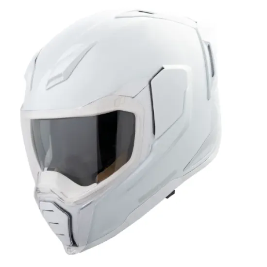 Каска ICON Ultraflite Solid MIPS WHITE – мото каска с MIPS система и DropShield Ultra