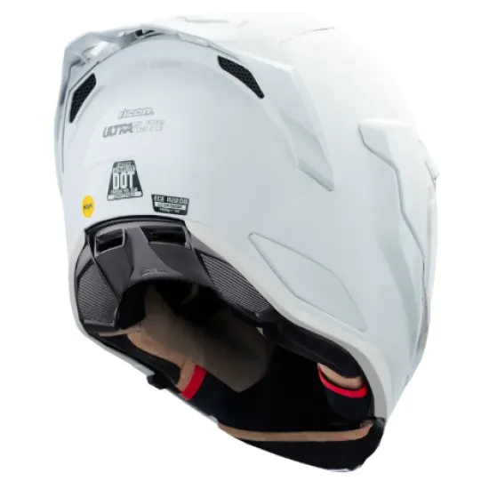 Каска ICON Ultraflite Solid MIPS WHITE – мото каска с MIPS система и DropShield Ultra