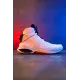 Бели спортни мото боти ICON Hooligan AF с текстилна мрежа, черна BOA система за затягане, черни акценти по глезена и гумена подметка с противоплъзгащи елементи