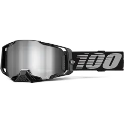 Мотокрос очила 100% ARMEGA BLACK/MIRROR SILVER