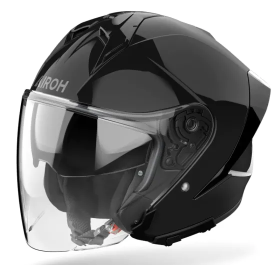 Каска за скутер Airoh H21 Black Gloss отворен тип с лек и удобен дизайн