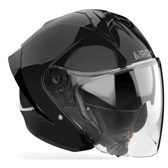 Каска за скутер Airoh H21 Black Gloss отворен тип с лек и удобен дизайн