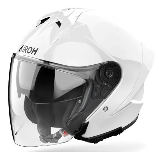 Каска за скутер Airoh H21 White Gloss отворен тип с лек и удобен дизайн