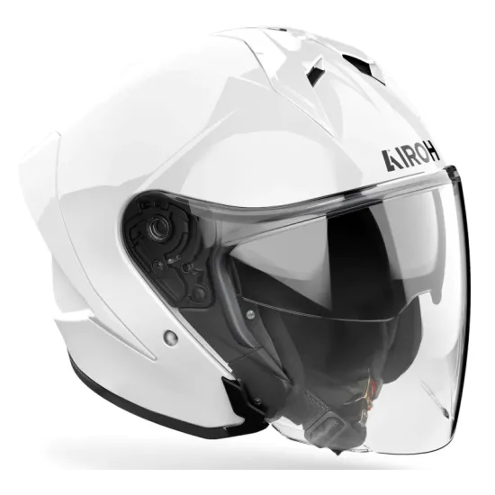 Каска за скутер Airoh H21 White Gloss отворен тип с лек и удобен дизайн