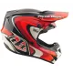 Детска мотокрос каска Troy Lee Designs GP Pro в червено-черна цветова схема с бели акценти, показваща агресивен графичен дизайн и логото на TLD