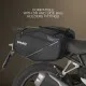 Черни текстилни дисаги SHAD SL58 v2 с бели лога и акценти, показани в сдвоена конфигурация с множество джобове и ципове