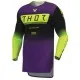 Мотокрос джърси THOR SPORTMODE GEO в черно и яркозелено с градиентни преходи, дълги ръкави и лазерни перфорации