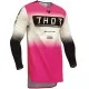 Мотокрос джърси Thor Sportmode Geo в розово, бяло и черно с градиентен дизайн, перфорирани панели на ръкавите и Thor лого на гърдите