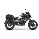 Бял CF MOTO 800 NK с черни SHAD куфари - два странични и един заден, монтирани на специални метални носачи