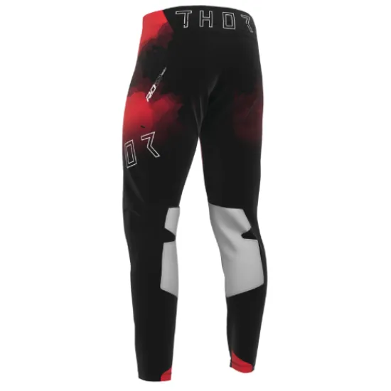 Мотокрос брич THOR Sportmode Carbon BK/RD с 4-way stretch и TPU защита на коленете