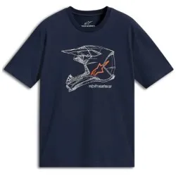 Тениска ALPINESTARS CSF MX HELMET NAVY