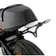 Черна алуминиева стойка за номер R&G Racing с LED мигачи и осветление, монтирана на Yamaha XSR 900GP с кожена седалка с