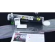 R&G Racing Second Skin комплект протектор за табло в черна кутия, с прозрачен протектор в плик, мини спрей бутилка, синя и бяла карта скрепер, сива микрофибърна кърпа и две кърпички за почистване