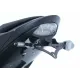 Черна стойка за номер R&G Racing на Suzuki GSX-S750 с вградено LED осветление, компактна рамка и запазени OEM мигачи -