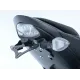 Черна стойка за номер R&G Racing на Suzuki GSX-S750 с вградено LED осветление, компактна рамка и запазени OEM мигачи -