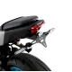 Черна алуминиева стойка за номер R&G Racing на Yamaha MT-07, с компактна скоба, хромирани странични мигачи и светлина за