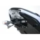 Черна стойка за номер R&G Racing на Kawasaki Z650 - компактна рамка от неръждаема стомана с LED светлина и оригинални мигачи