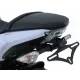 Черна стойка за номер R&G Racing на Kawasaki Z650 - компактна рамка от неръждаема стомана с LED светлина и оригинални мигачи
