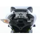 Черна стойка за номер R&G Racing на Kawasaki Z650 - компактна рамка от неръждаема стомана с LED светлина и оригинални мигачи