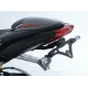 Черна стойка за номер R&G Racing на Triumph Street Triple, неръждаема стомана с прахово покритие и вградена светлина за номер