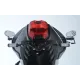 Черна стойка за номер R&G Racing на Triumph Street Triple, неръждаема стомана с прахово покритие и вградена светлина за номер
