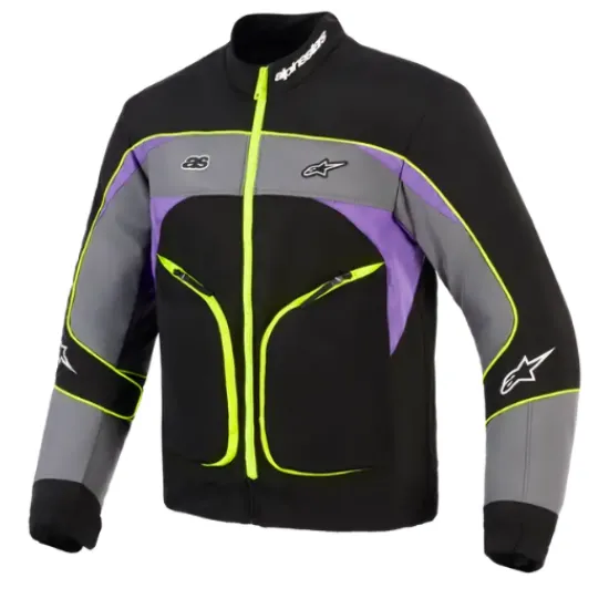 Мото яке Alpinestars Unite Black Asphalt Violet с CE протектори и Tech Air Ready