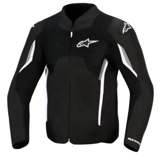Текстилно яке ALPINESTARS AST AIR V3 BLACK GRAY WHITE с вентилация и Tech-Air съвместимост