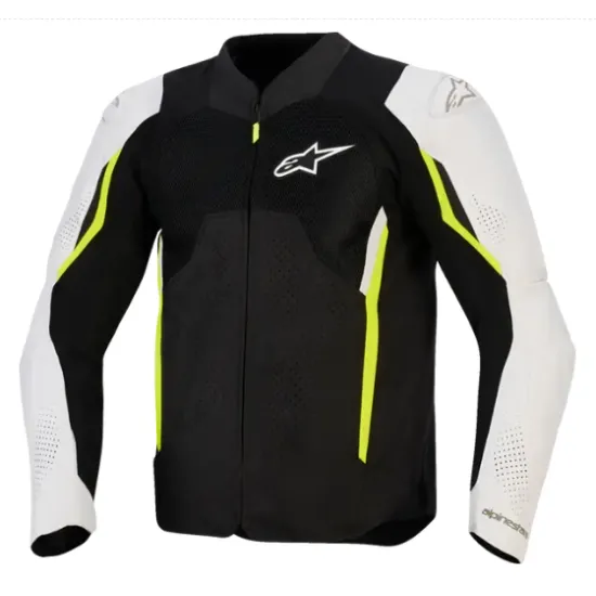 Текстилно яке ALPINESTARS AST AIR V3 BLACK SILVER YELLOW FLUO с вентилация и Tech-Air
