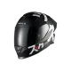 Черна матова модуларна каска NEXX Y100R с бели графични елементи, тъмен визьор и повдигащо се брадово покритие