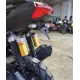 Черна алуминиева стойка за номер R&G Racing на Honda ADV150 с матово покритие, златисти Öhlins амортисьори и компактен носач