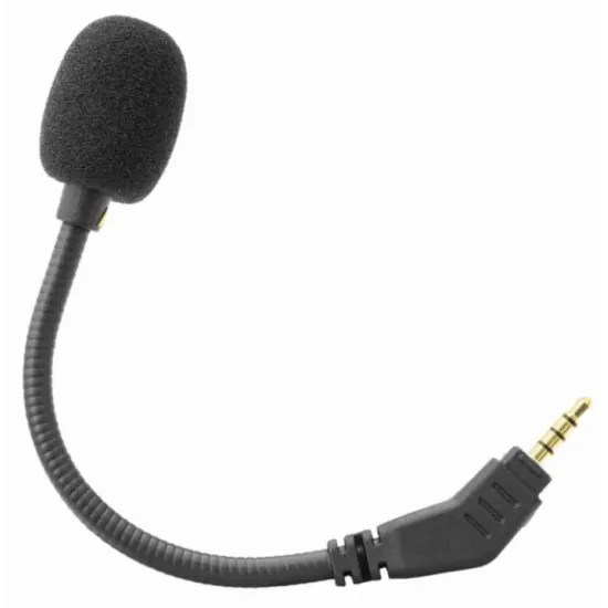Резервен микрофон Cardo Packtalk EdgePhones с черна пенена шапчица, гъвкаво армирано рамо и позлатен 3.5 мм ъглов TRRS